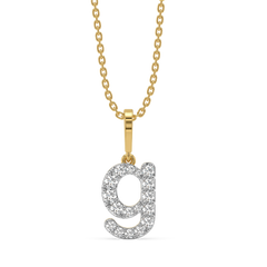 Glow-Up G - Lab Diamond Alphabet Pendant