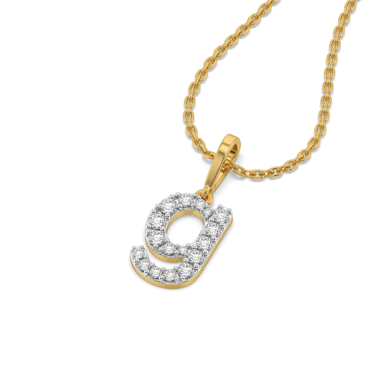 Glow-Up G - Lab Diamond Alphabet Pendant