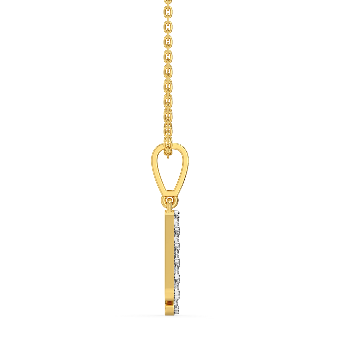 Lukson Hey There H - Lab Grown Diamond Alphabet Pendant in India