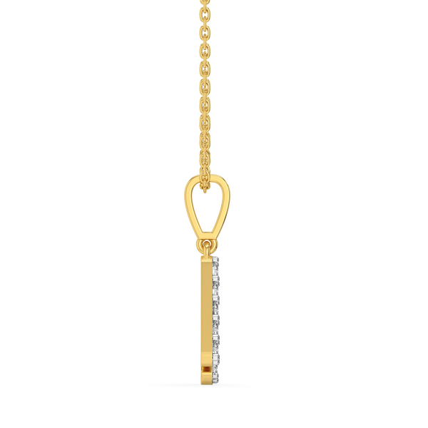 Lukson Hey There H - Lab Grown Diamond Alphabet Pendant in India