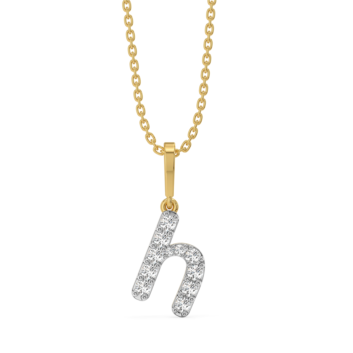 Lukson Hey There H - Lab Grown Diamond Alphabet Pendant