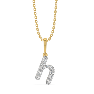 Hey There H - Lab Diamond Alphabet Pendant