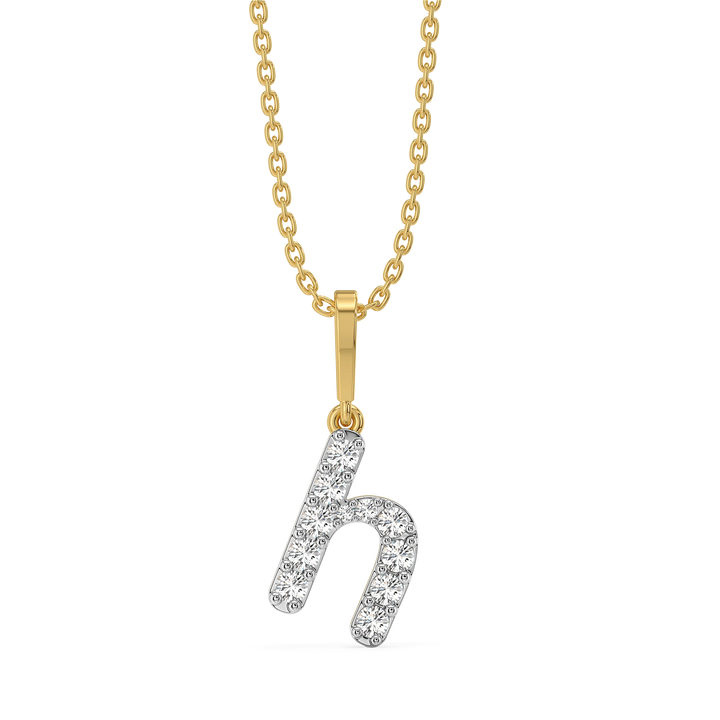 Hey There H - Lab Diamond Alphabet Pendant