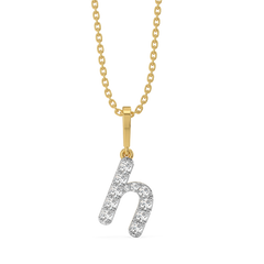 Hey There H - Lab Diamond Alphabet Pendant