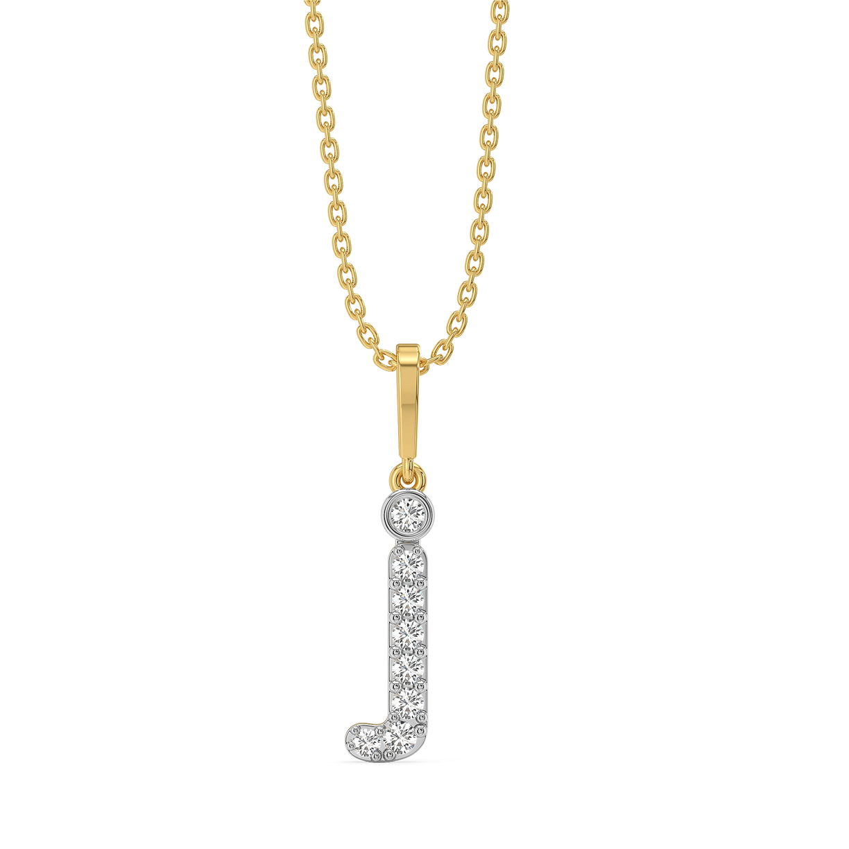 Lukson Jolly J - Lab Grown Diamond Alphabet Pendant