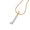 Jolly J - Lab Grown Diamond Alphabet Pendant - Lukson 