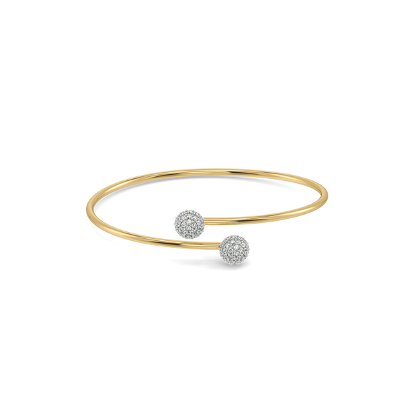 Golden Sphere - Lab Diamond Bangle
