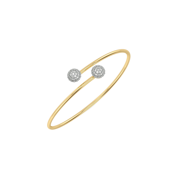 Golden Sphere - Lab Diamond Bangle