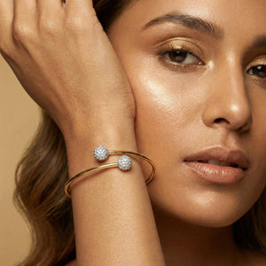 Golden Sphere - Lab Diamond Bangle