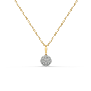 Golden Sphere - Lab Diamond Necklace