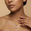 Golden Sphere - Lab Diamond Necklace