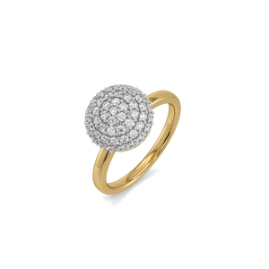 Golden Sphere - Lab Diamond Ring