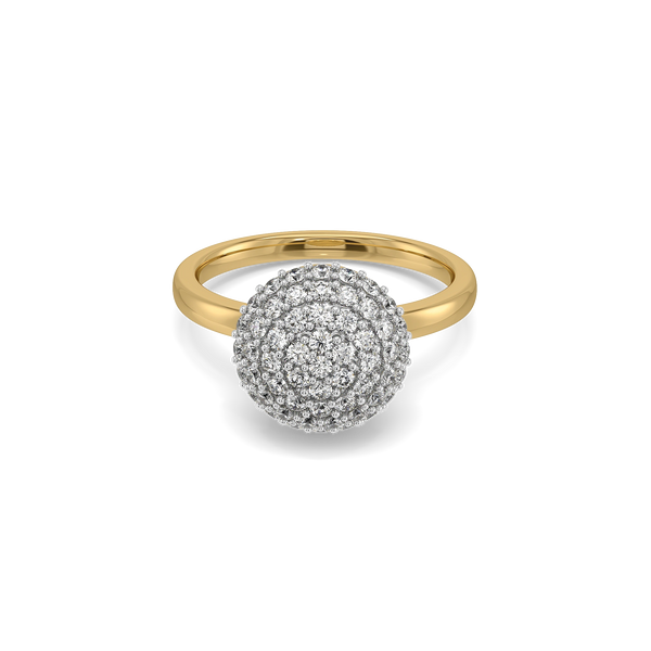 Golden Sphere - Lab Diamond Ring
