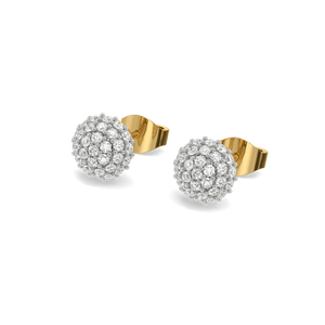 Golden Sphere - Lab Diamond Earrings