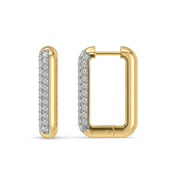 Bold Aura - Lab Diamond Huggie Earrings
