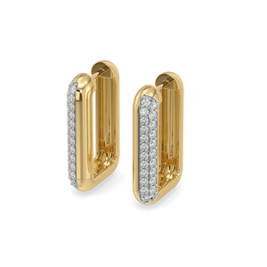 Bold Aura - Lab Diamond Huggie Earrings