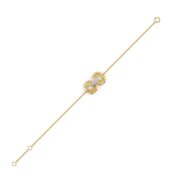 Golden Knot - Lab Diamond Bracelet