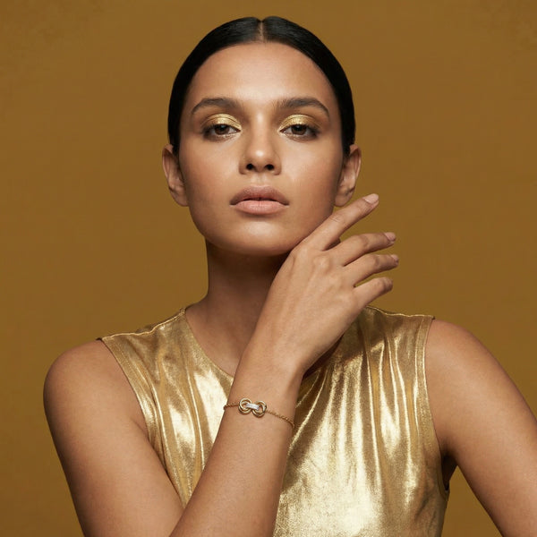 Golden Knot - Lab Diamond Bracelet