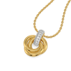 Golden Knot - Lab Diamond Pendant