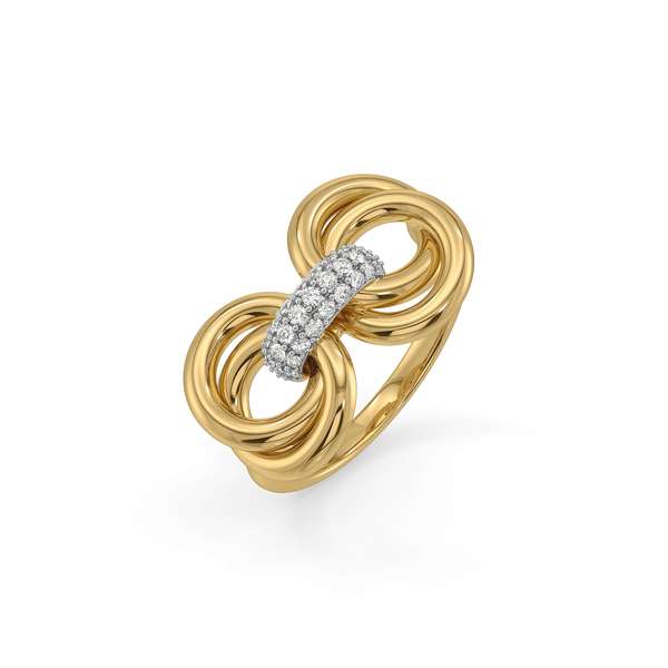 Golden Knot - Lab Diamond Rings