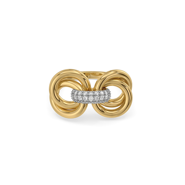 Golden Knot - Lab Diamond Rings