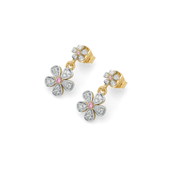 Rosy Garden - Lab Diamond Drop Earrings