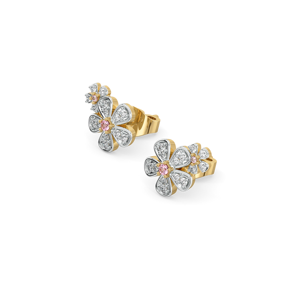Lukson Rosy Garden Lab Grown Diamond Stud Earrings