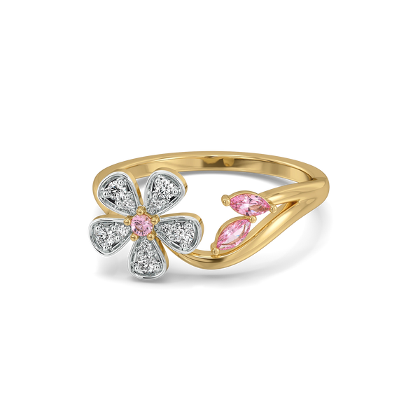 Lukson Branch of Bloom Lab Grown Diamond Ring in India