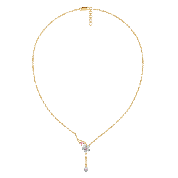 Buy Blush Bouquet 18kt Gold Lab Grown Diamond Necklace for Women - Lukson