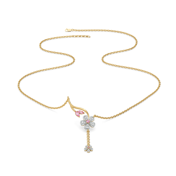 Buy Blush Bouquet Lab Grown Diamond Necklace Online- Lukson