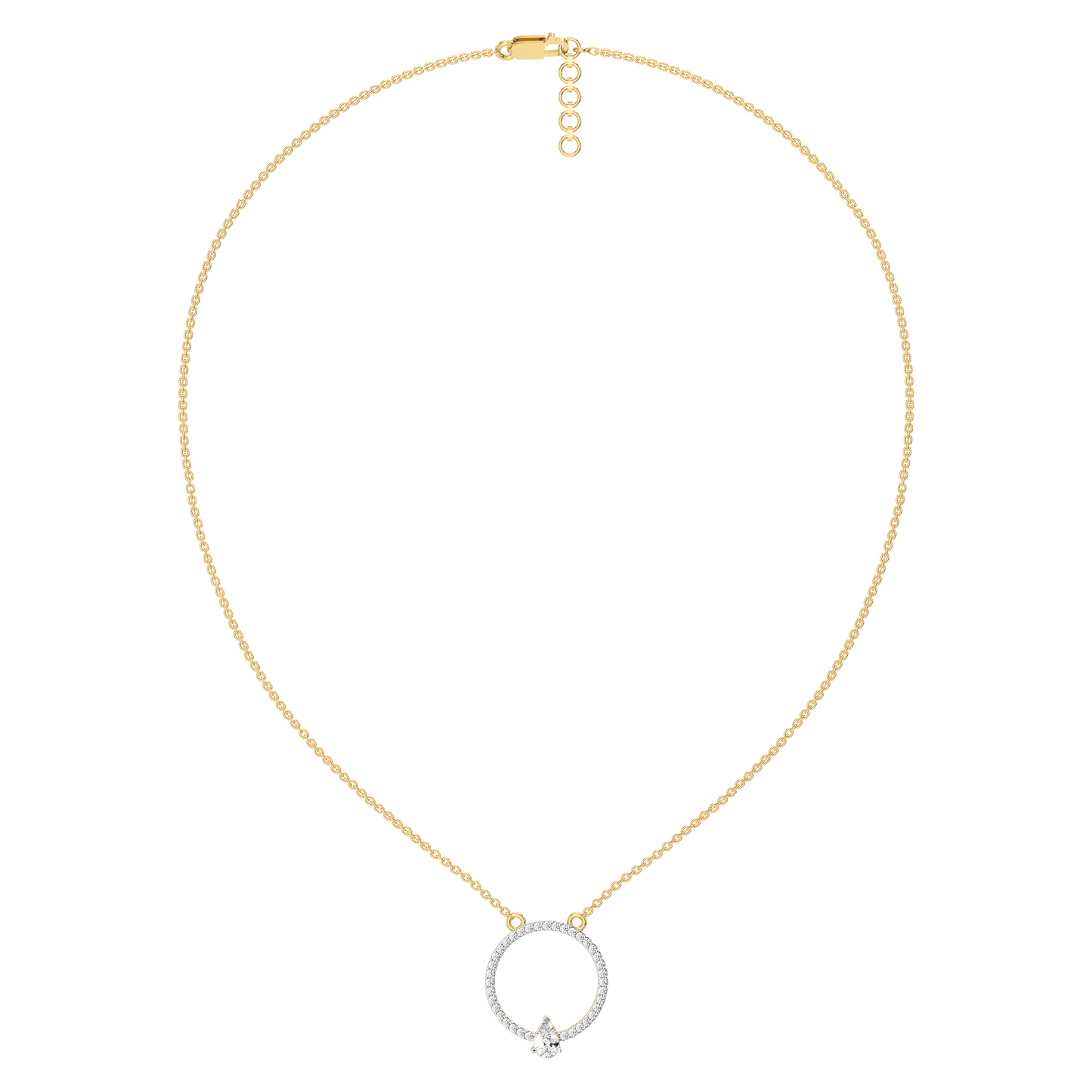 Pear Flair - Lab Diamond Necklace