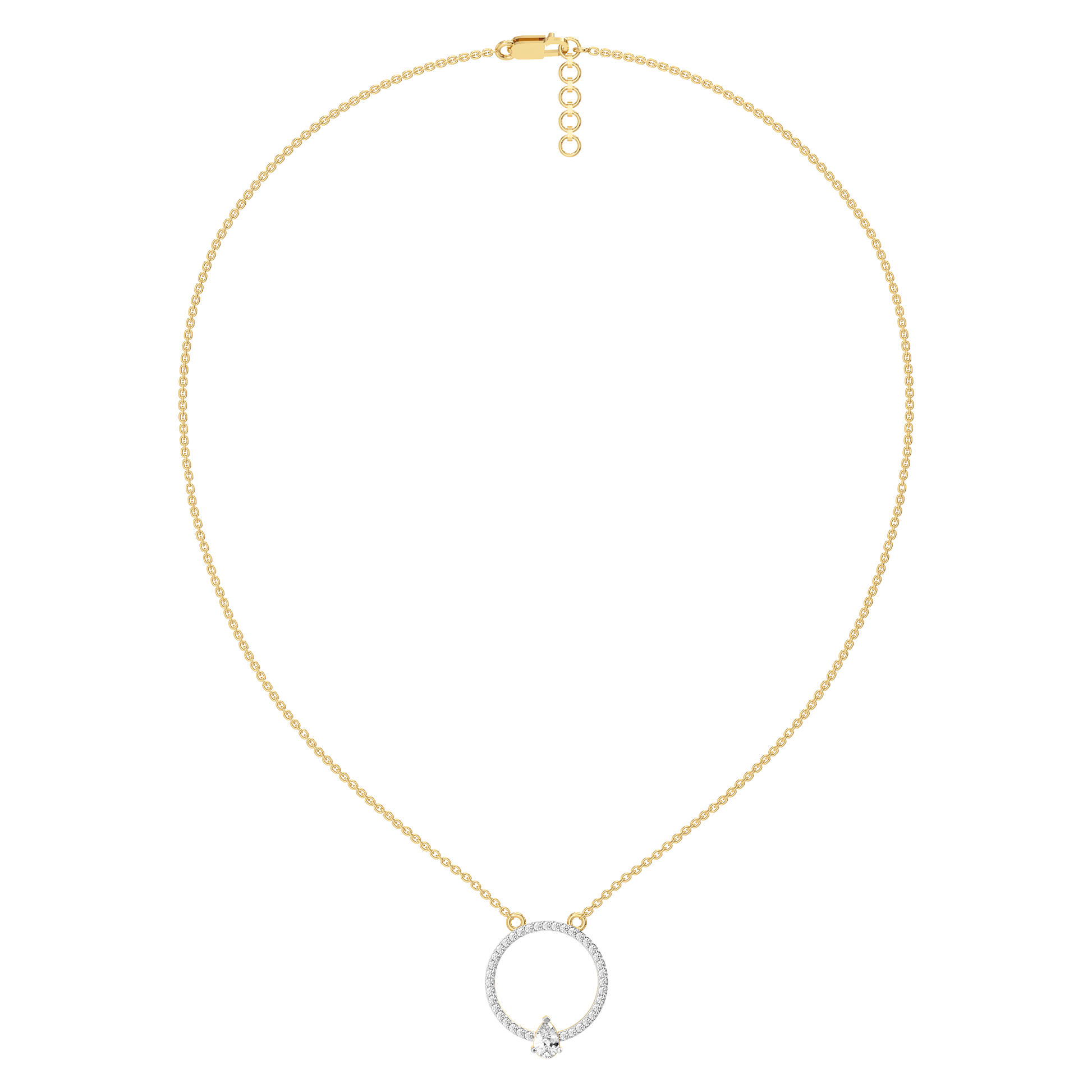 Pear Flair - Lab Diamond Necklace