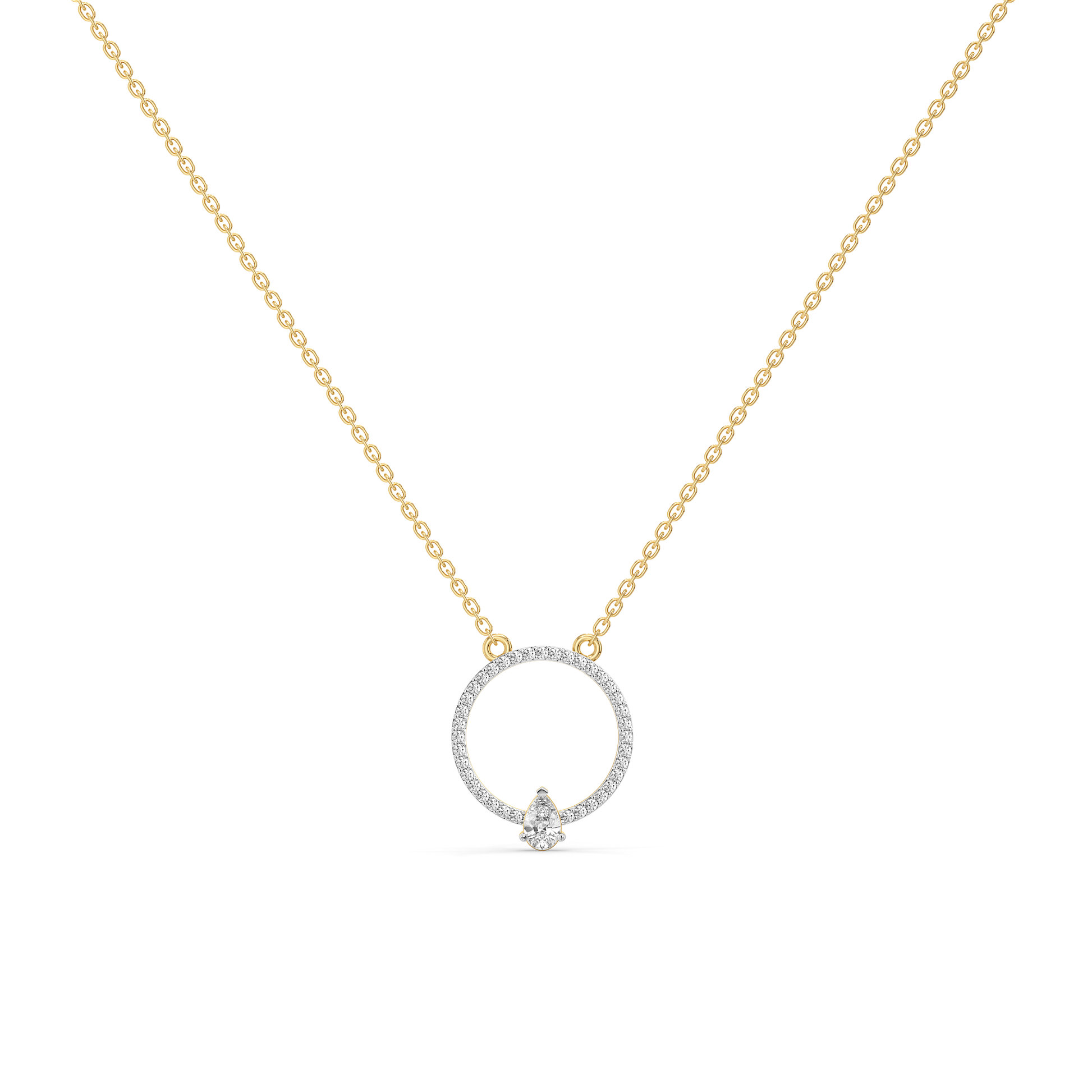 Pear Flair - Lab Diamond Necklace