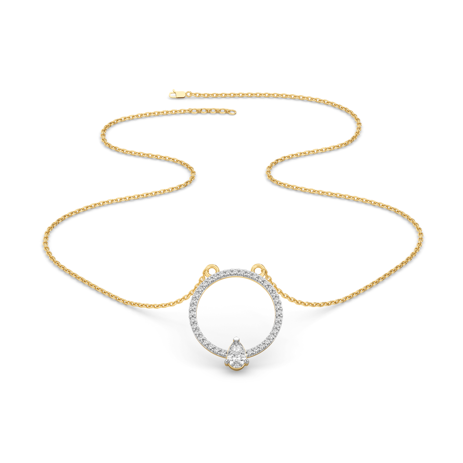 Pear Flair - Lab Diamond Necklace