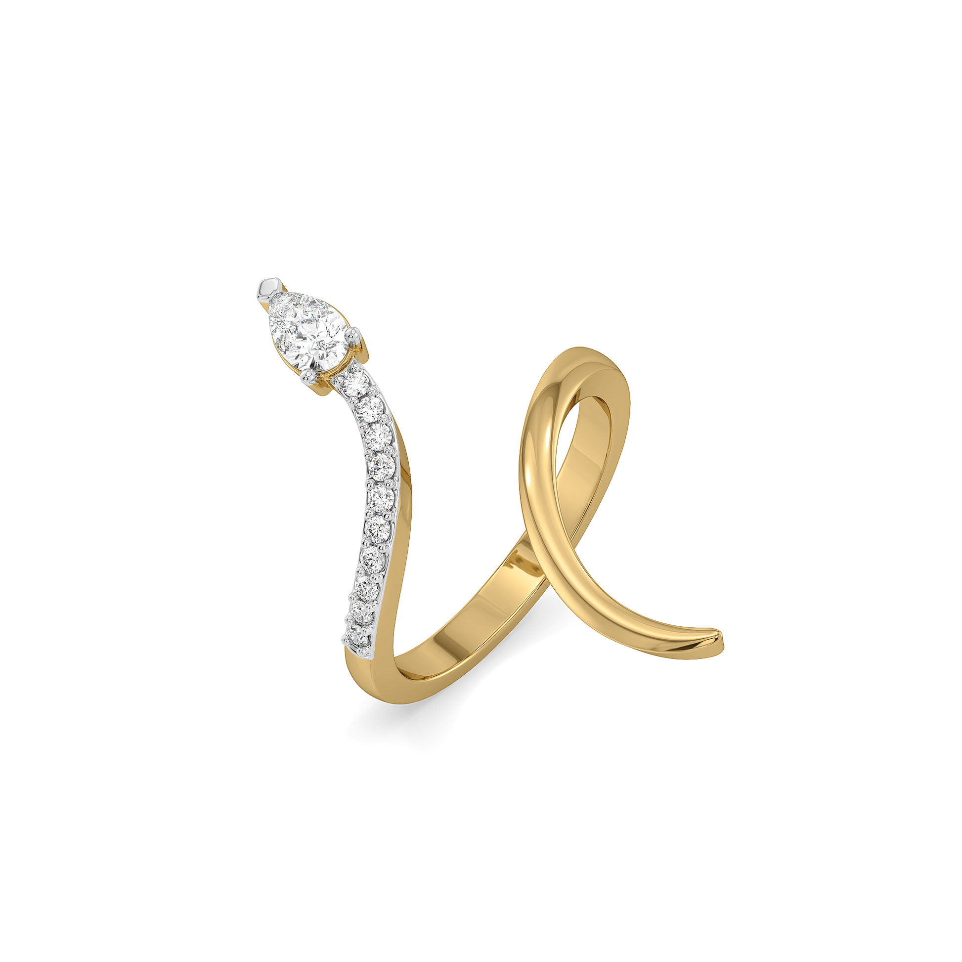 Pear Flair - Lab Diamond Ring