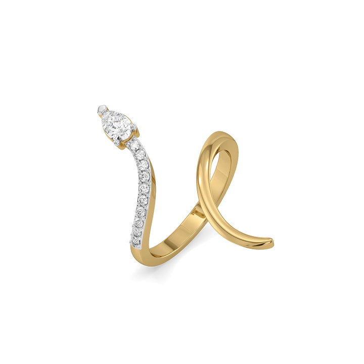 Pear Flair - Lab Diamond Ring