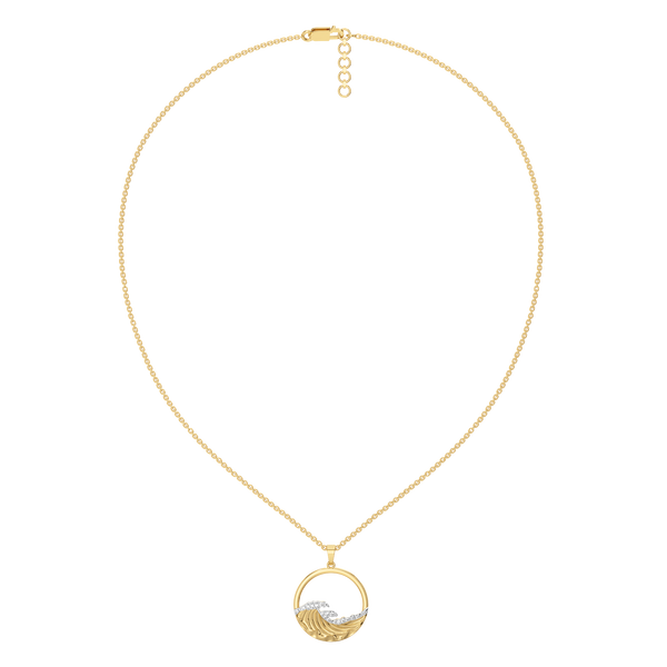 Tidal Wave Lab Grown Diamond Necklace Online - Lukson 