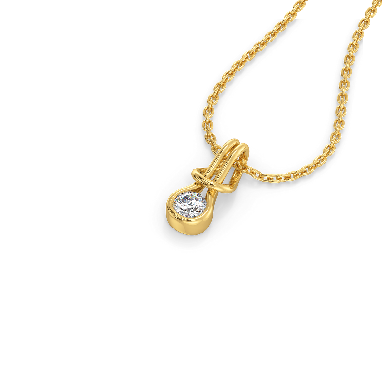 Eterna Curve - Lab Diamond Pendant