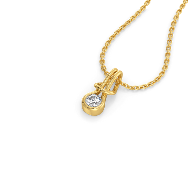 Eterna Curve - Lab Grown Diamond Pendant - Lukson 