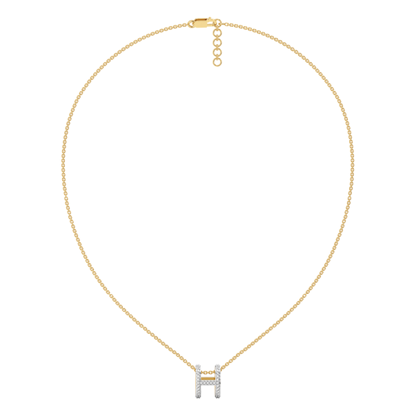 Heirloom H - Lab Grown Diamond Necklace - Lukson 