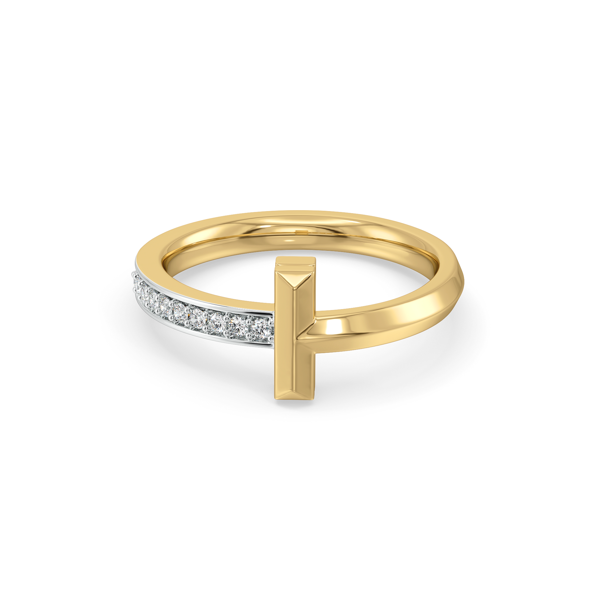 T-Axis Band - Lab Diamond Ring