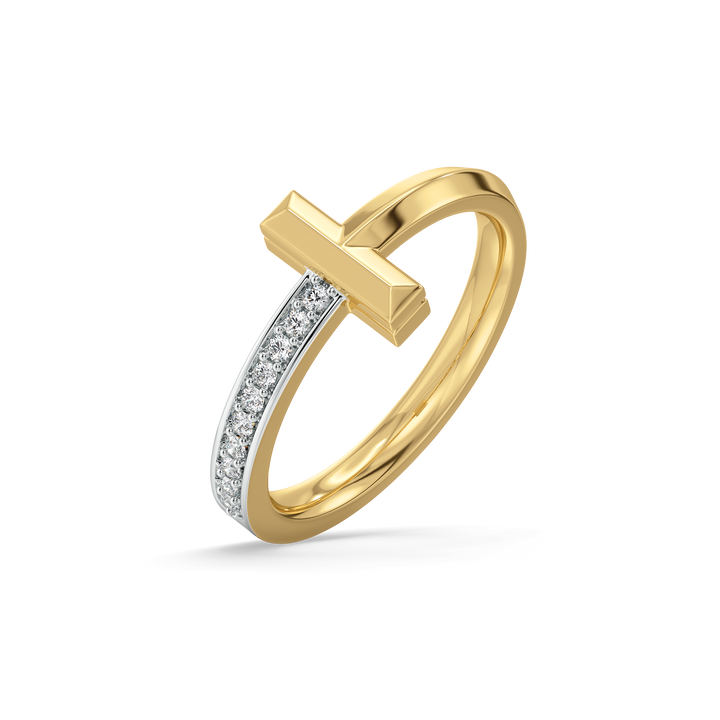 T-Axis Band - Lab Diamond Ring