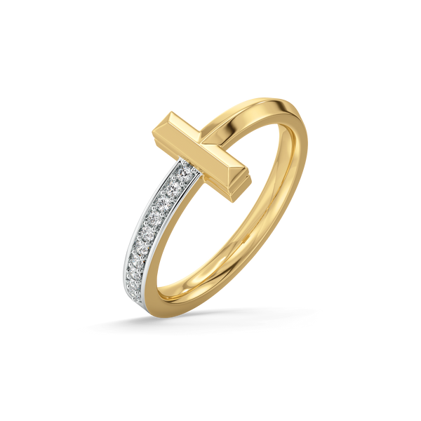 Lukson T-Axis Band Lab Grown Diamond Ring
