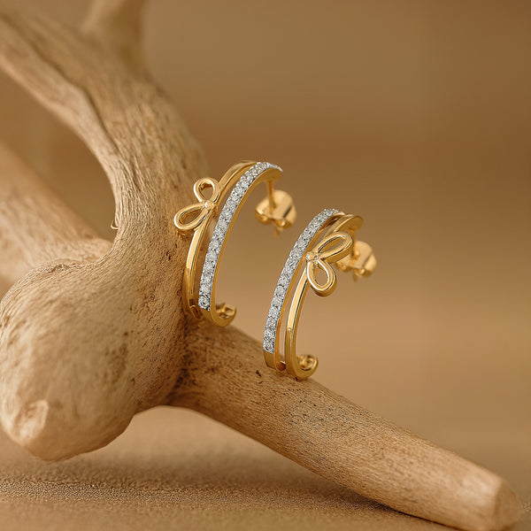 Lukson | lab grown diamond hoop earrings