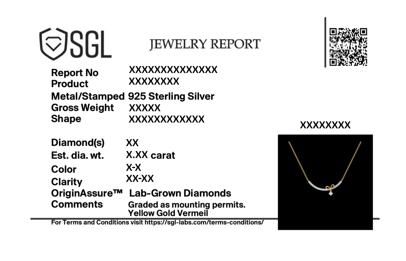 Ribboned Dreams - Lab Diamond Necklace