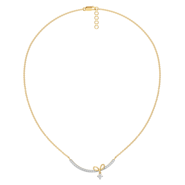 Ribboned Dreams - Lab Grown Diamond Necklace for Women - Lukson
