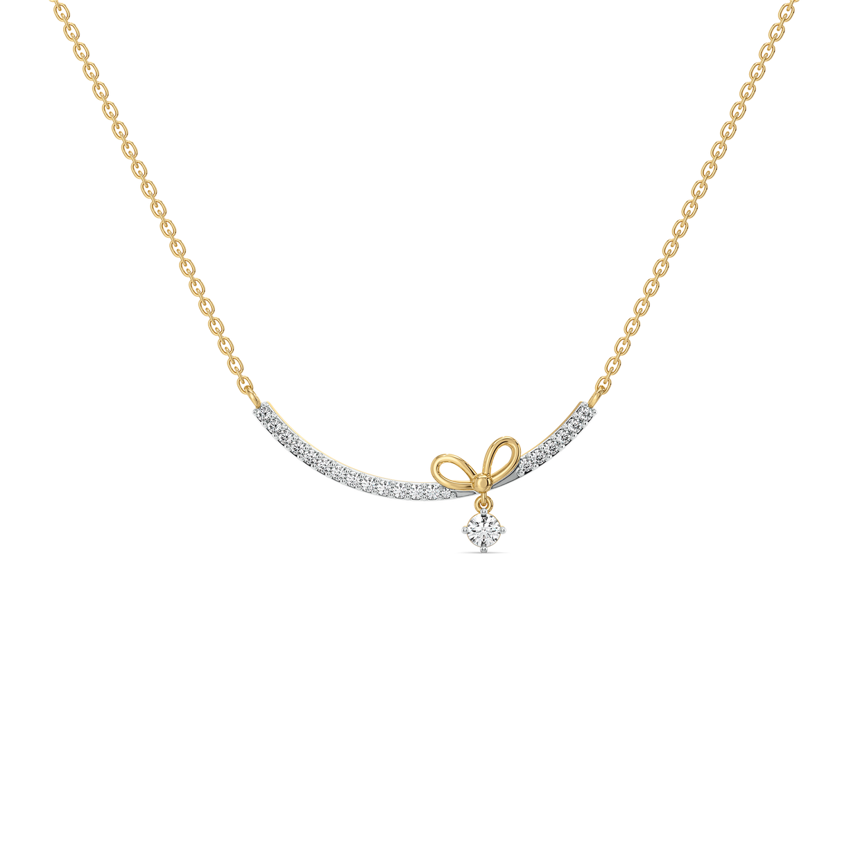 Ribboned Dreams - Lab Diamond Necklace