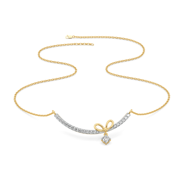 Ribboned Dreams - Lab Grown Diamond Necklace - Lukson