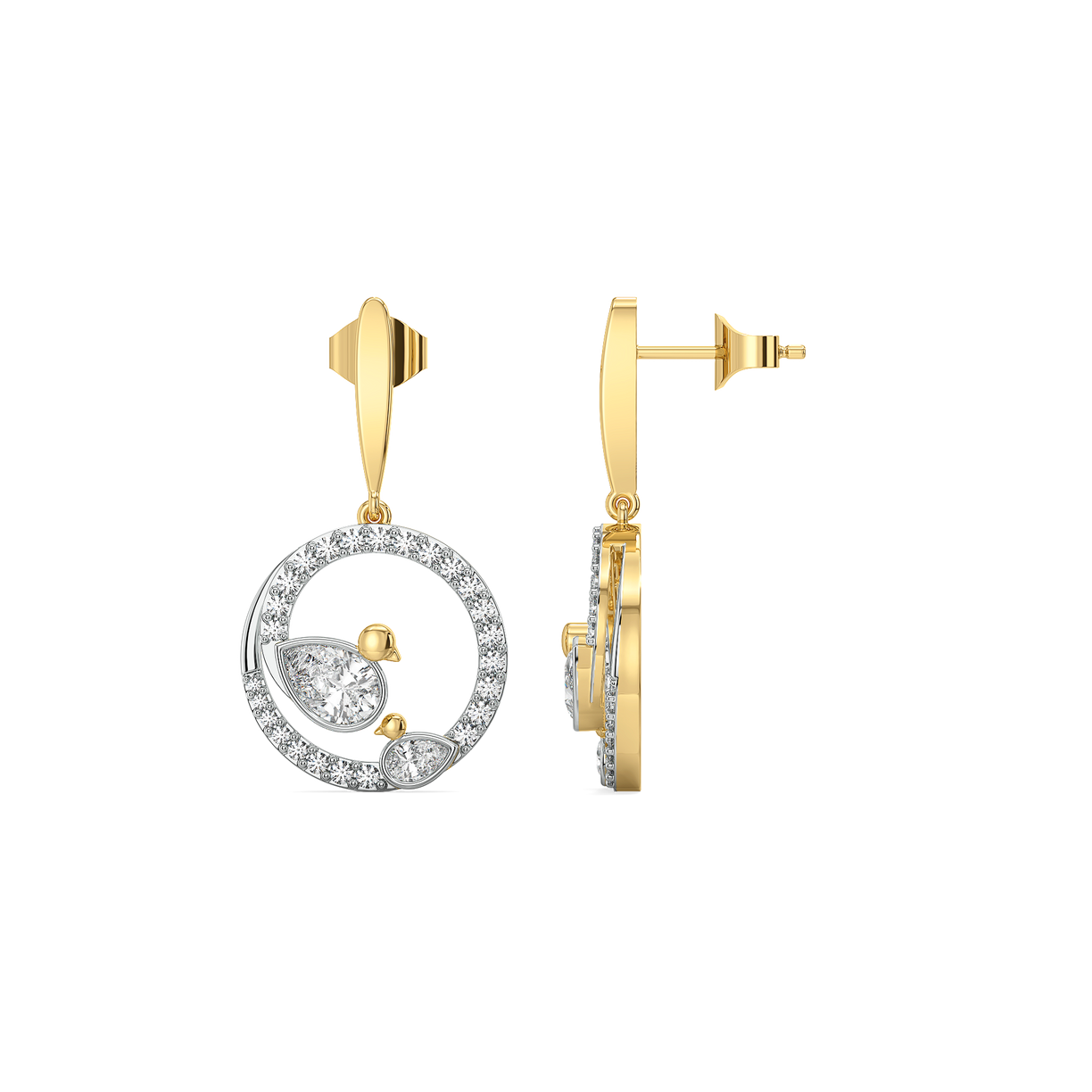 Lukson lab grown diamond bridal earrings