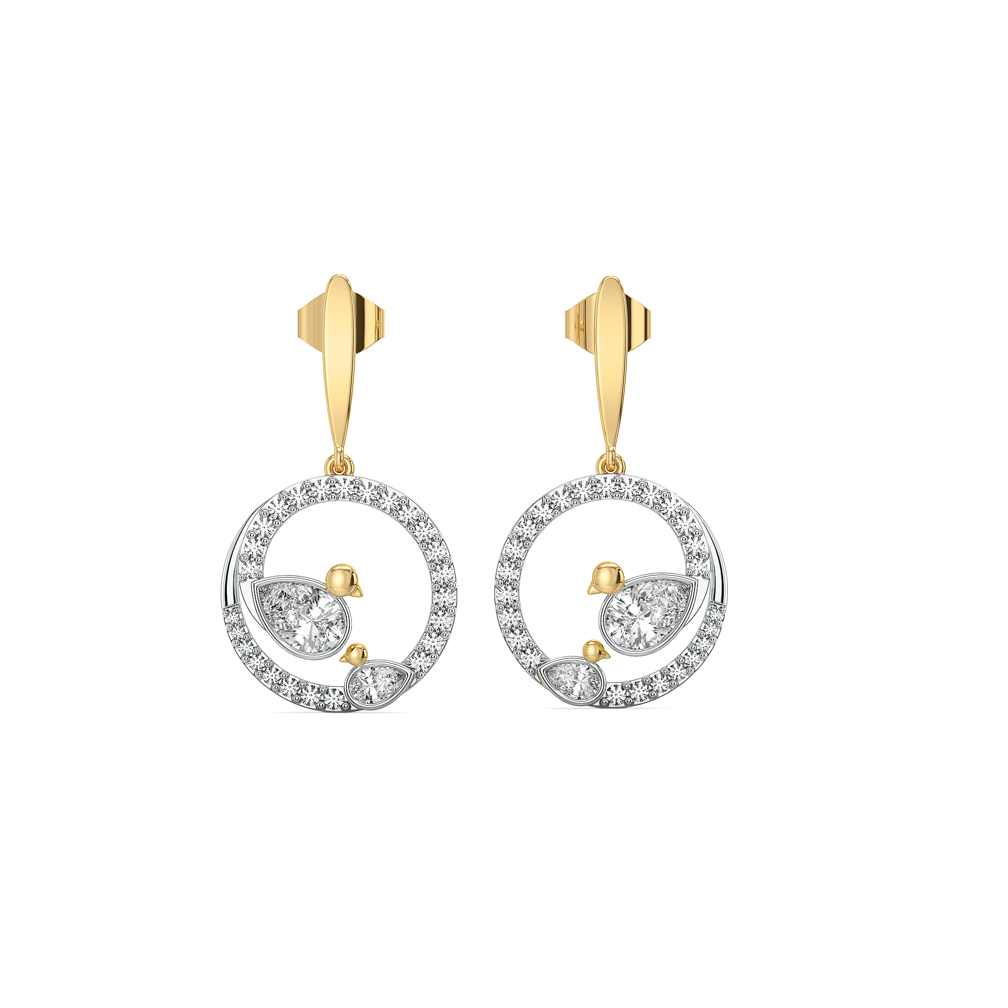 Nestled Bonds - Lab Diamond Drop Earrings